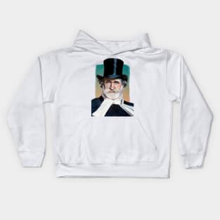 Italian Composer Giuseppe Verdi illustration Kids Hoodie